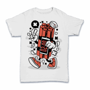 Cartoon Dynamite Character Shirt Mockup