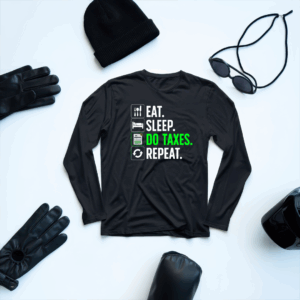 Eat Sleep Do Taxes Shirt Mockup