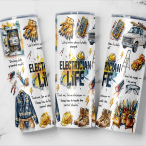 Electrician Life Tumbler Mockup