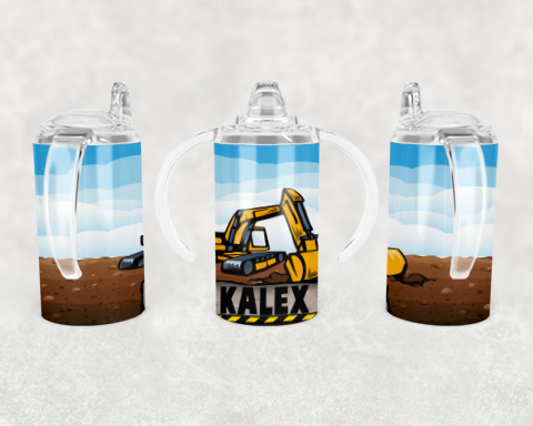 Excavator Sippy Cup Mockup
