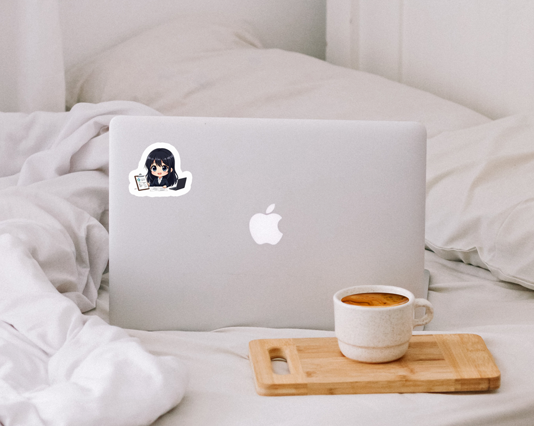 Chibi Tax Professional Sticker Mockup