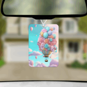 Floral Hot Air Balloon Air Freshener Mockup