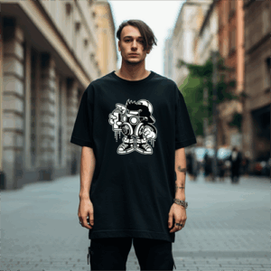 Gas Mask Painter Shirt Mockup