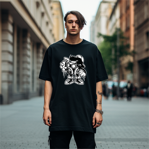 Gas Mask Painter Shirt Mockup