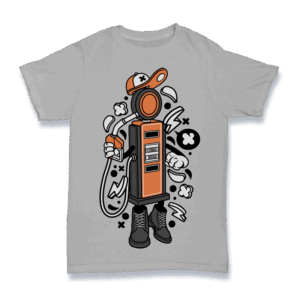 Cartoon Gas Pump Character Shirt Mockup