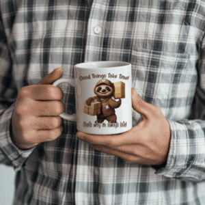 Sloth Delivery Guy Mug Mockup