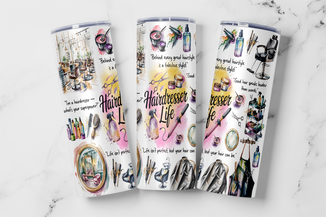 Hairdresser Life Tumbler Mockup