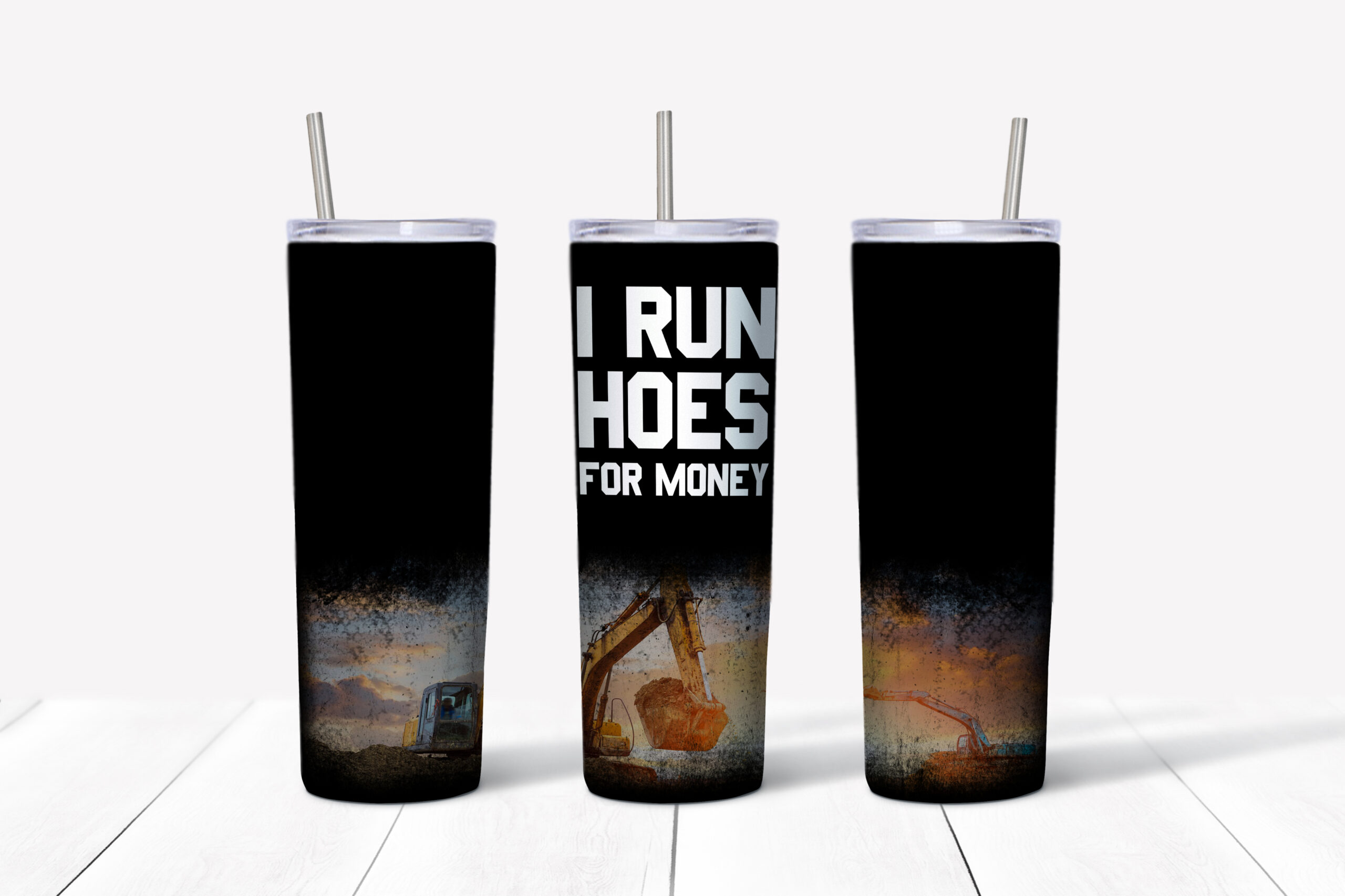 I Run Hoes For Money Tumbler Mockup