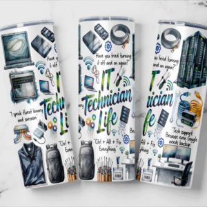 IT Technicians Life Tumbler Mockup