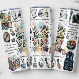 Journalist Life Tumbler Mockup