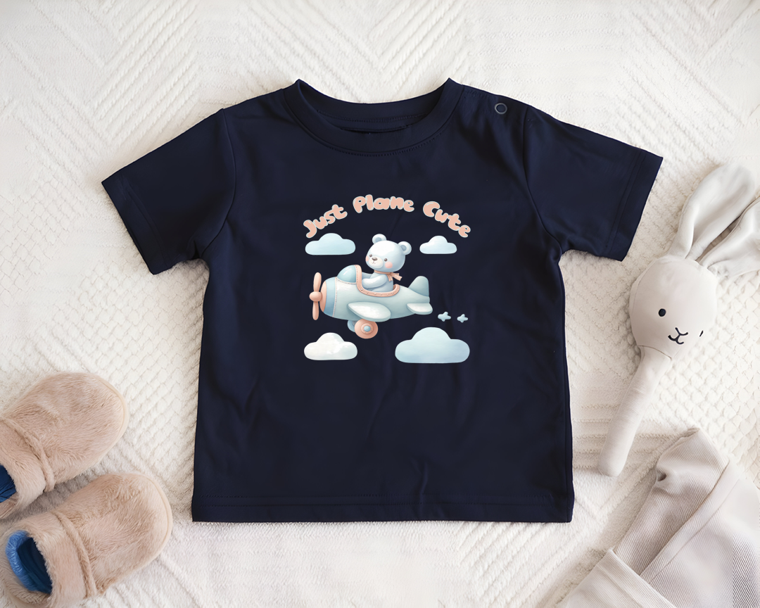 Just Plane Cute Baby Tee Mockup