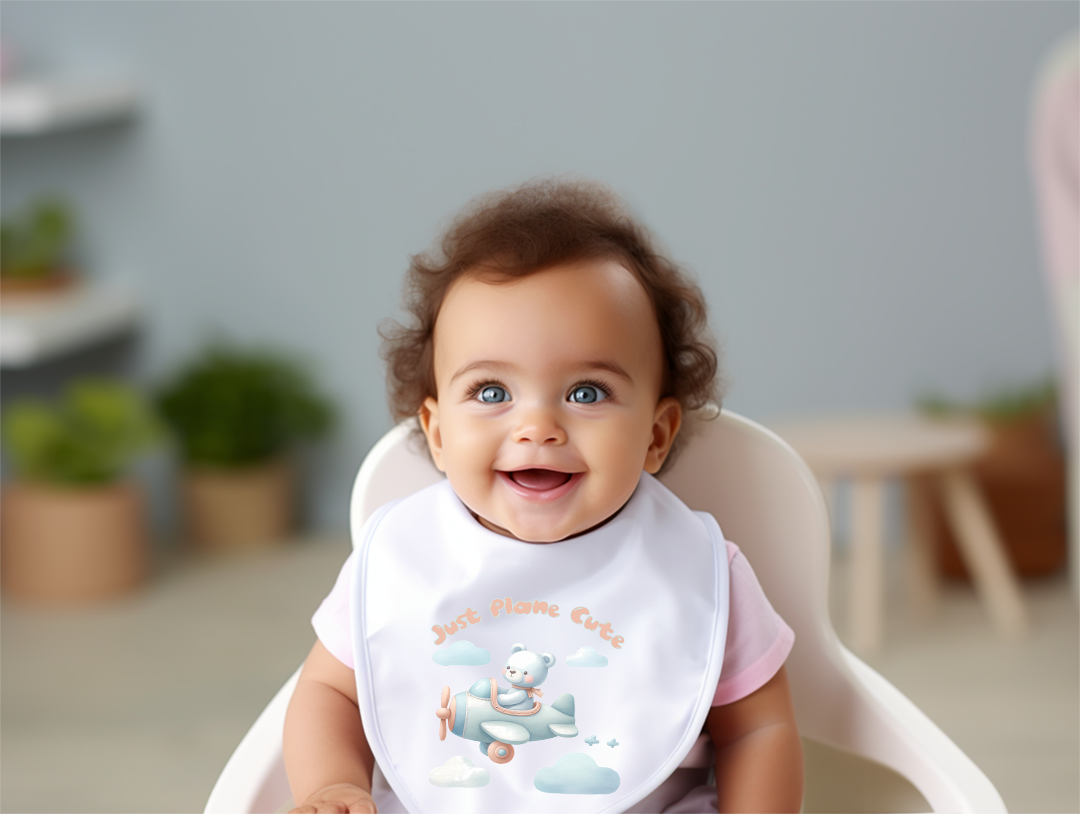 Just Plane Cute Bib Mockup