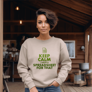 Keep Calm Spreadsheet Shirt Mockup