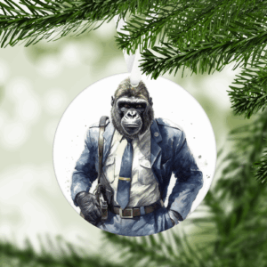Detective Gorilla Ornament Mockup