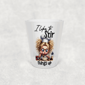 Like To Stir Things Up Shot Glass Mockup