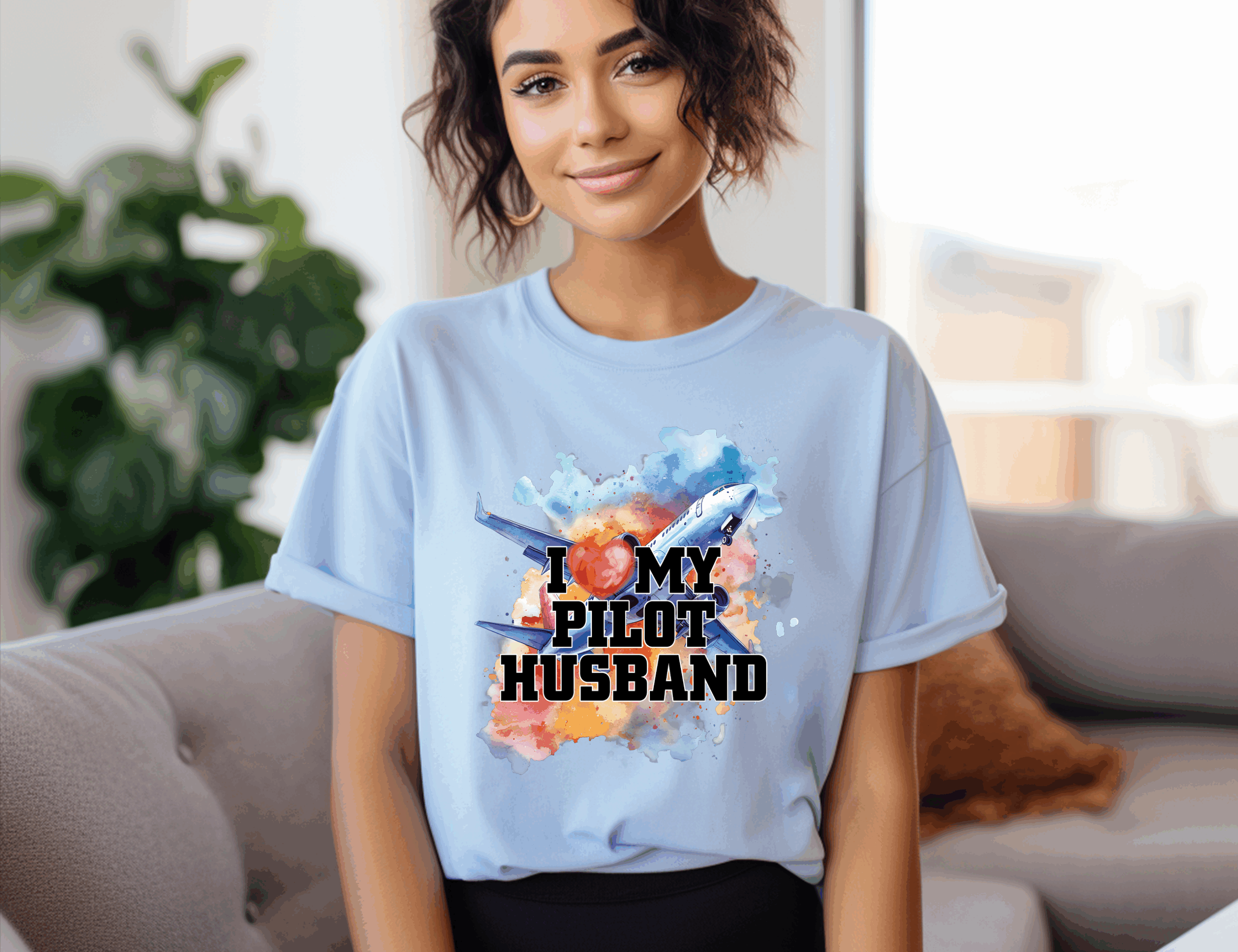 Love My Pilot Husband Shirt Mockup