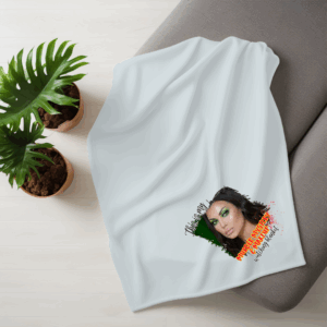 Murder Mystery & Make-up Throw Blanket Mockup