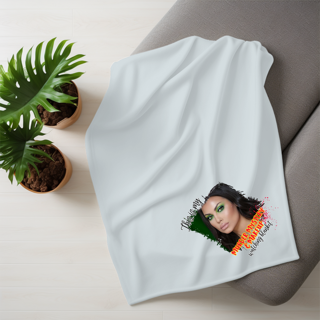 Murder Mystery & Make-up Throw Blanket Mockup