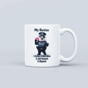 Funny Police Officer Mug Mockup