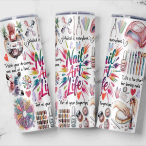 Nail Art Life Tumbler Mockup