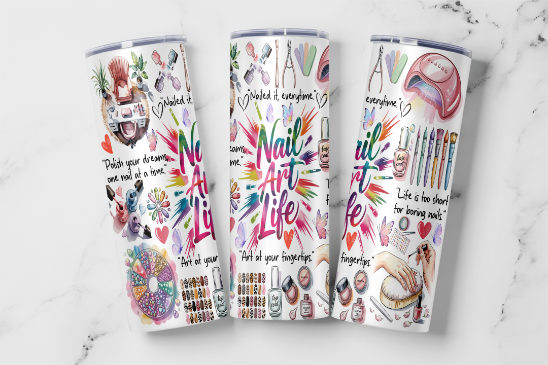 Nail Art Life Tumbler Mockup