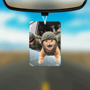 Paratrooper Kitty Air Freshener Mockup