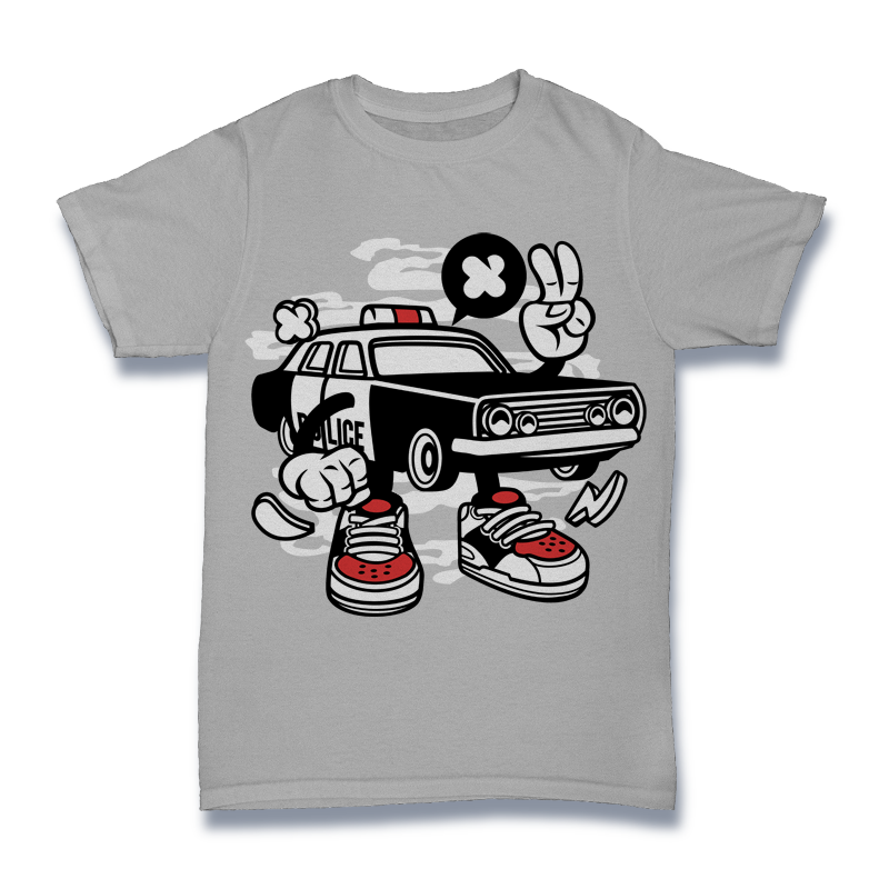 Police Car Shirt Mockup