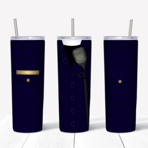 Police Uniform Blues Tumbler Mockup