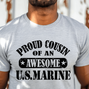 Proud Cousin of an Awesome U.S. Marine Shirt Mockup