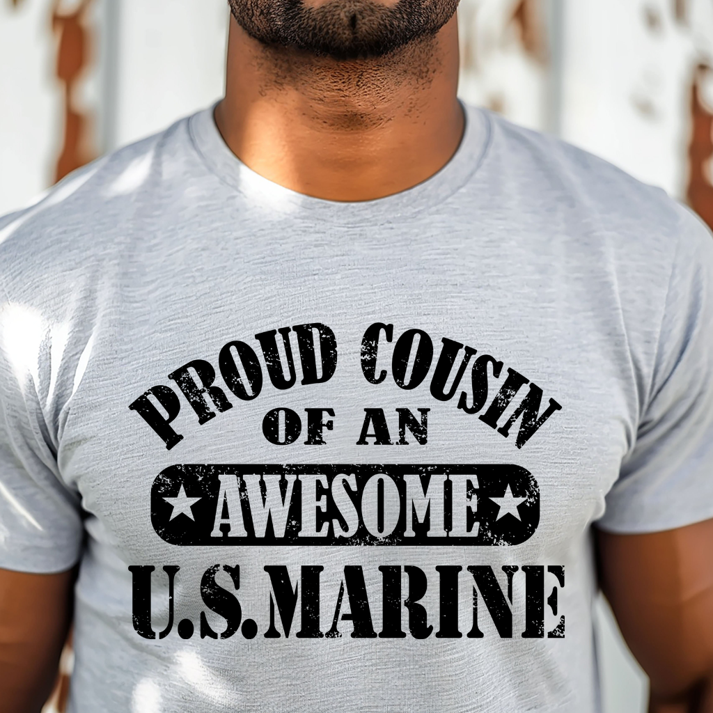 Proud Cousin of an Awesome U.S. Marine Shirt Mockup