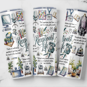Receptionist Life Tumbler Mockup