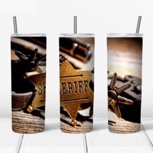 Sheriff Badge Tumbler mockup