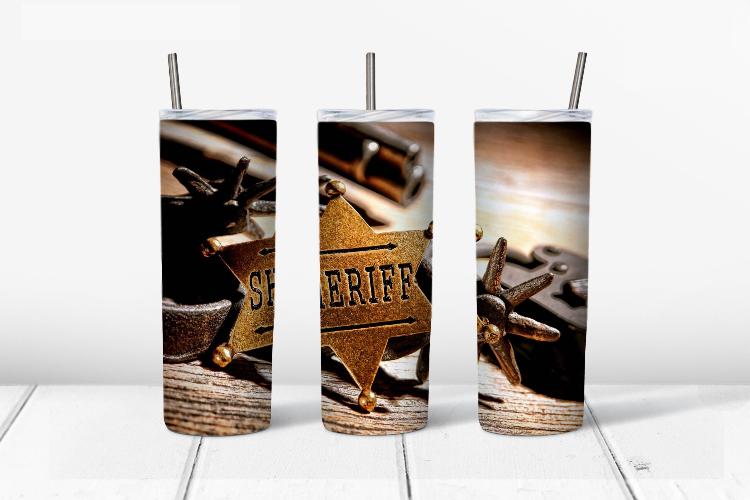Sheriff Badge Tumbler mockup