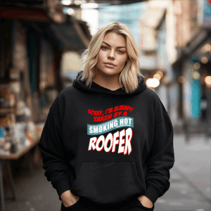 Smoking Hot Roofer Shirt Mockup