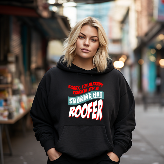 Smoking Hot Roofer Shirt Mockup