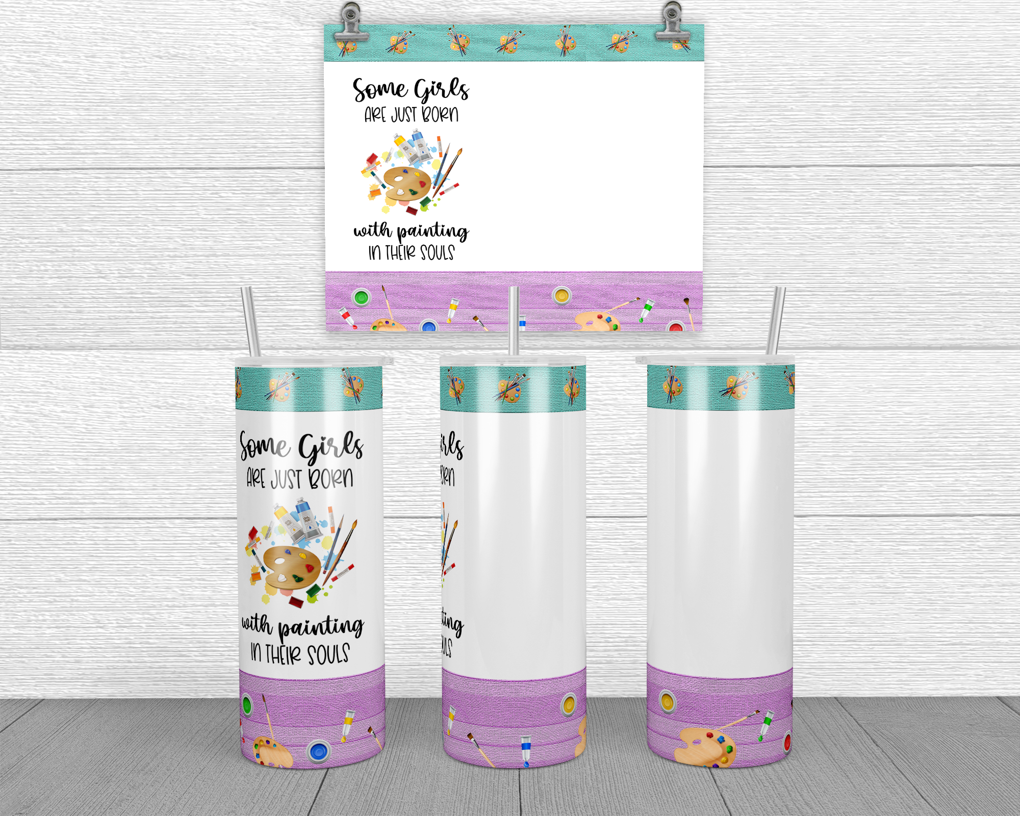 Born Painter Tumbler Mockup