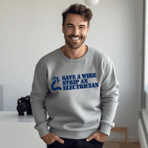 Save a Wire, Strip an Electrician Shirt Mockup