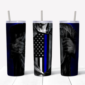 Thin Blue Line Tumbler Mockup