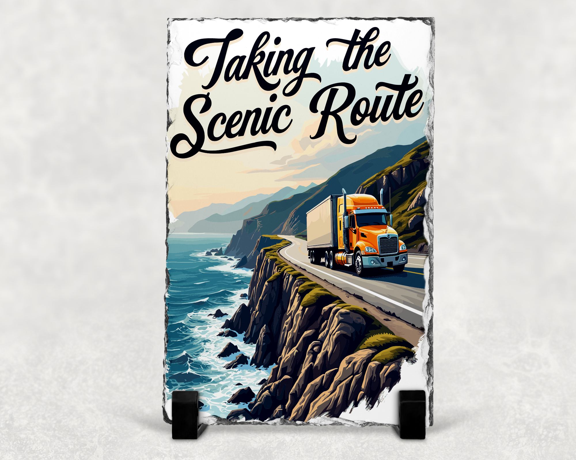 Scenic Route Slate Sign Mockup