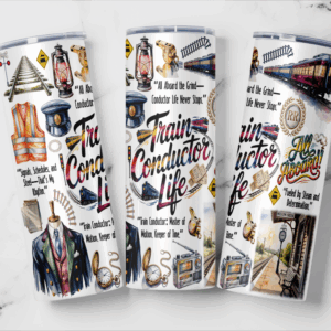 Train Conductor Life Tumbler Mockup
