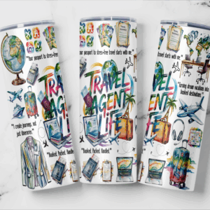 Travel Agent Life Tumbler Mockup