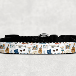 Travel Pattern Pet Collar Mockup