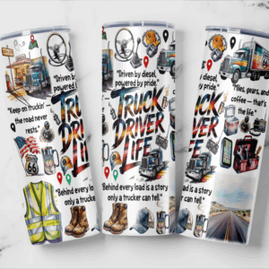 Trucker Life Tumbler Mockup