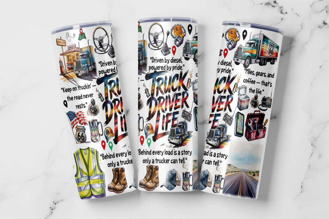 Trucker Life Tumbler Mockup