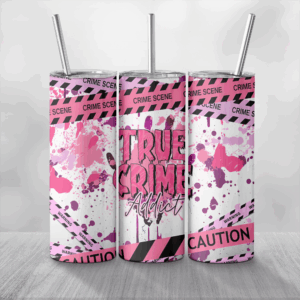 True Crime Addict Tumbler Mockup