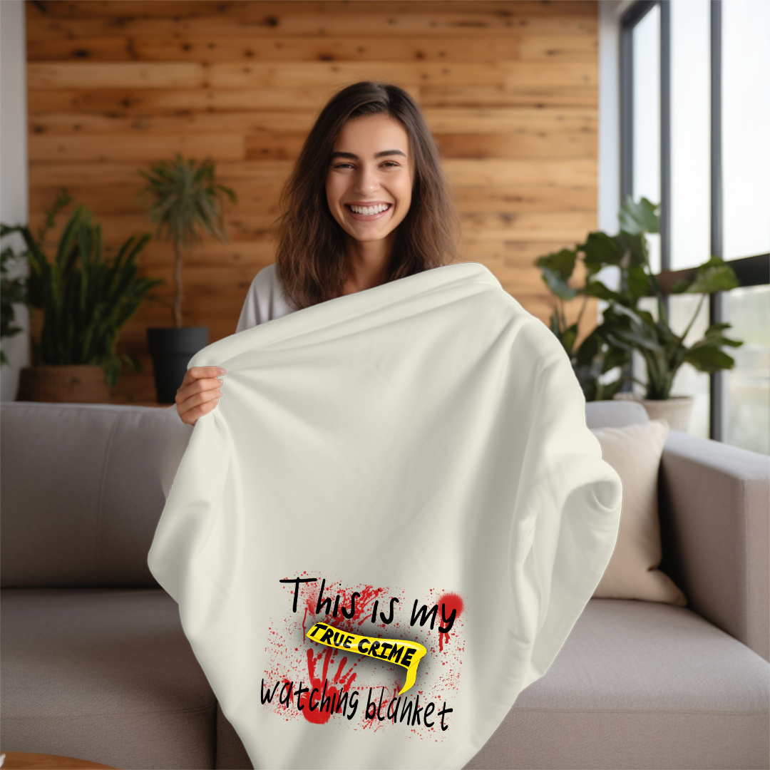 True Crime Watching Blanket Mockup