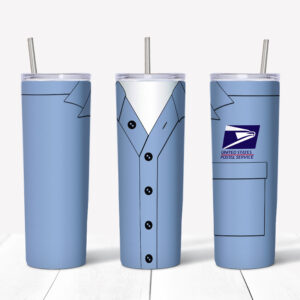 USPS Mail Carrier Uniform Tumbler Mockup
