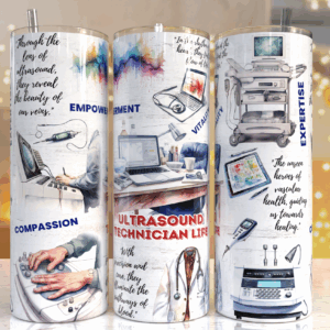 Ultrasound Technician Life Tumbler Mockup