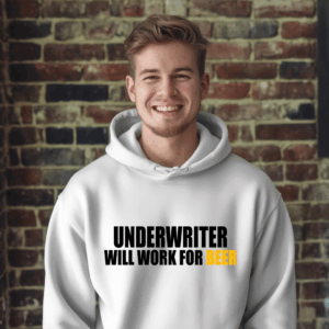 Underwriter, Work For Beer Shirt Mockup