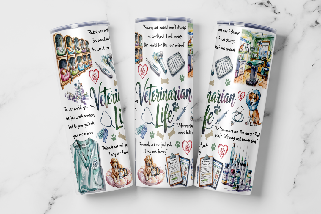 Veterinarian Life Tumbler Mockup
